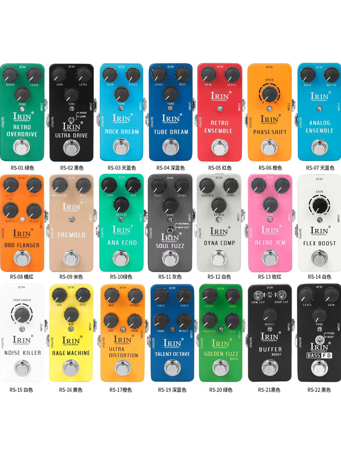 IRIN E-Gitarre Effektpedal mit True Bypass für Fuzz, Overdrive, Distortion, Ensemble, Flanger und Tremolo - Bild 3