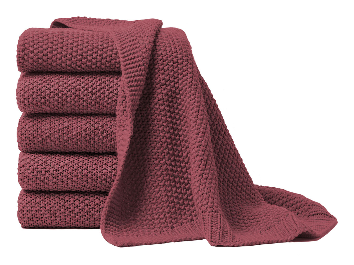 Vario Strickdecke Prinz in Rot oder Violett, weich und flauschig, B/T: 170 x 130 cm - Bild 2