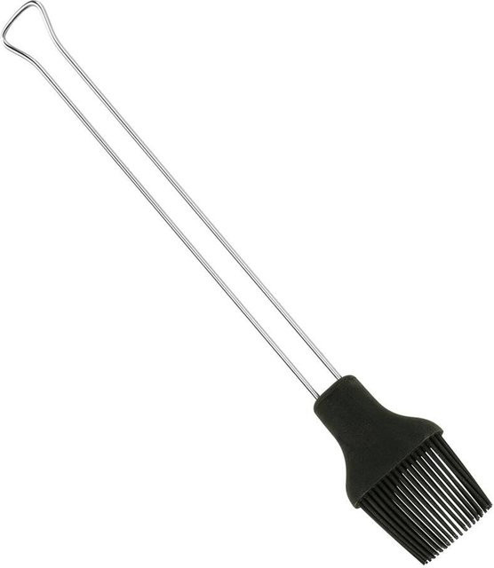Metaltex Backpinsel aus Silikon und Metall in Schwarz und Silber, hitzebeständig und spülmaschinenfest - Bild 1