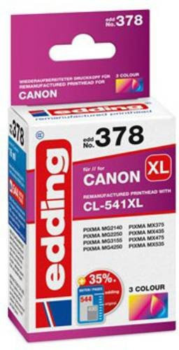 Edding Tintenpatrone Kompatibel mit Canon CL-541XL Multicolor Cyan Magenta Gelb - Bild 1