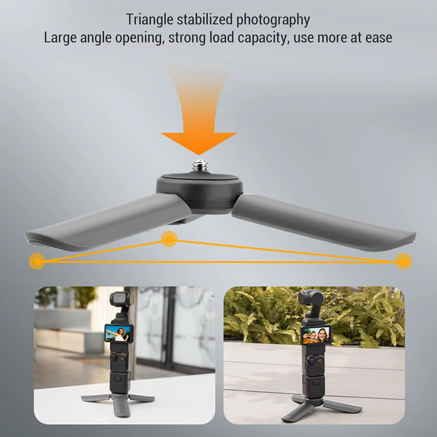 GOT-TOG Desktop Tripod für DJI Pocket 2 3, GoPro Action 2 4 und Osmo Mobile 6 5 4 3 2 Stabilizer Gimbal in Schwarz - Bild 5