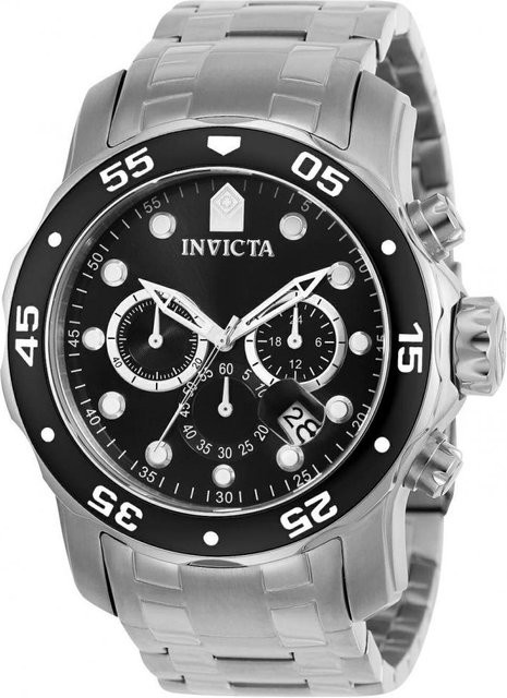 Invicta Pro Diver Armbanduhr, Quarz, Edelstahl, 48 mm, Herren, Schwarz - Bild 1