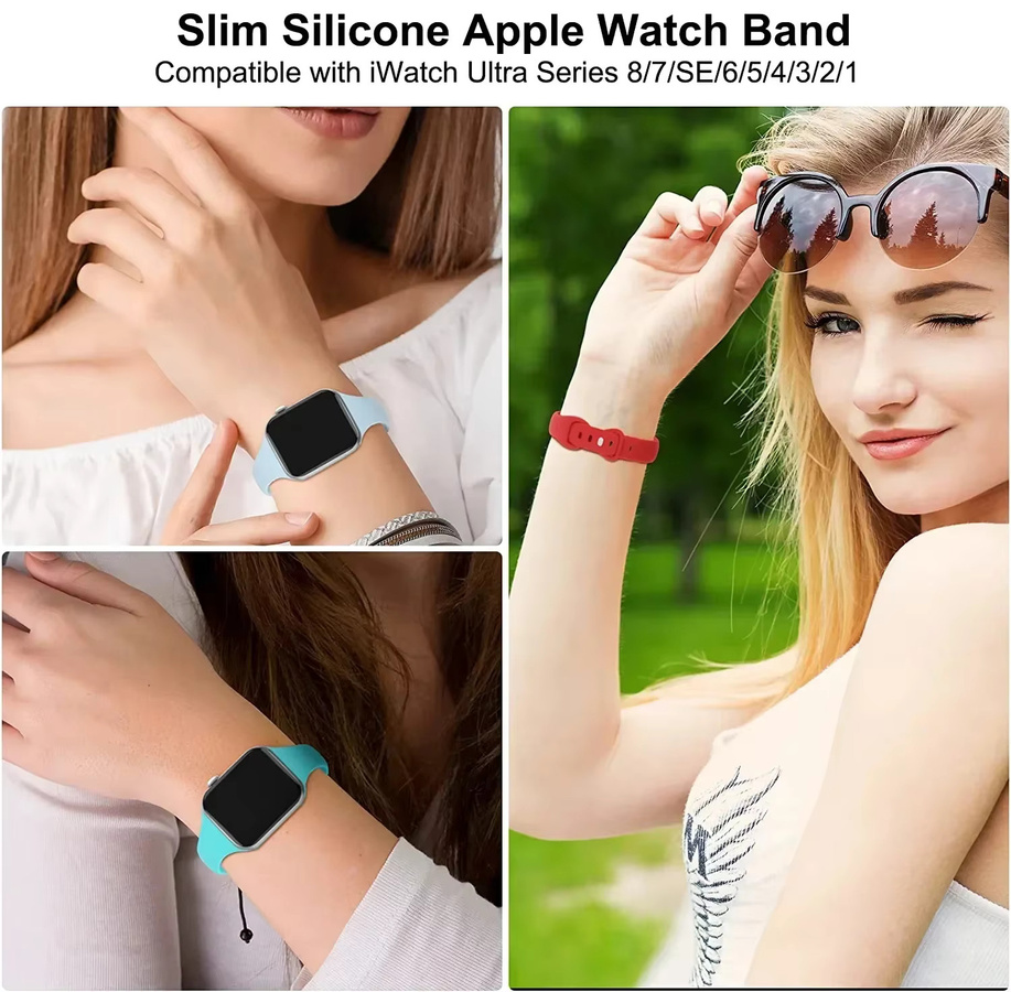CAOWTAN Uhrenarmband Silikon, Weiß, Unisex - Bild 3