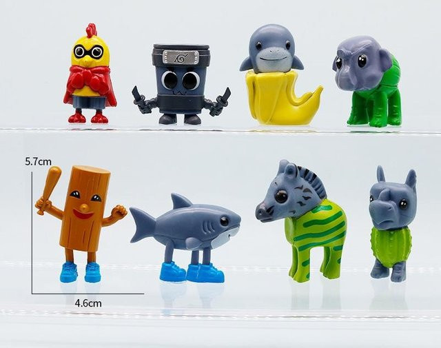Fashnics Tung Tung Tung Sahur Actionfiguren 8-teiliges Set grün PVC - Bild 1