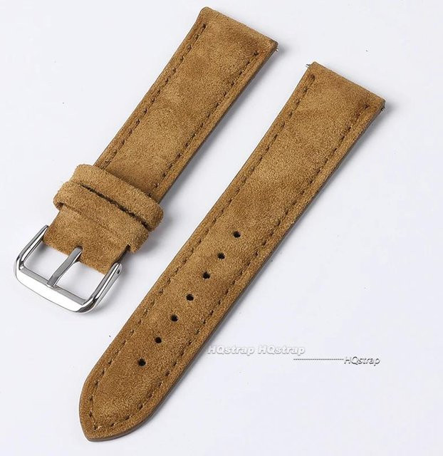 HQstrap Uhrenarmband Wildleder Leder, Braun, Unisex - Bild 1