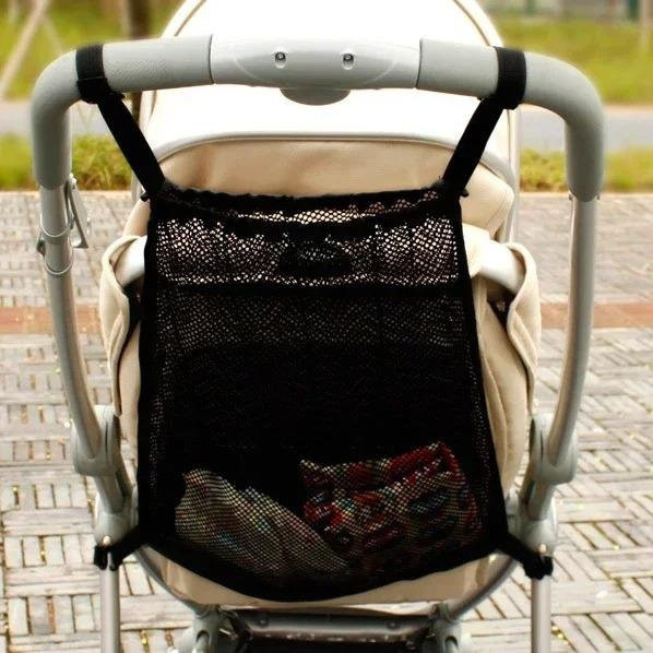Binchi Aufbewahrungstasche für Babykinderwagen in Schwarz mit großer Kapazität für Spielzeug und Flaschen - Bild 1