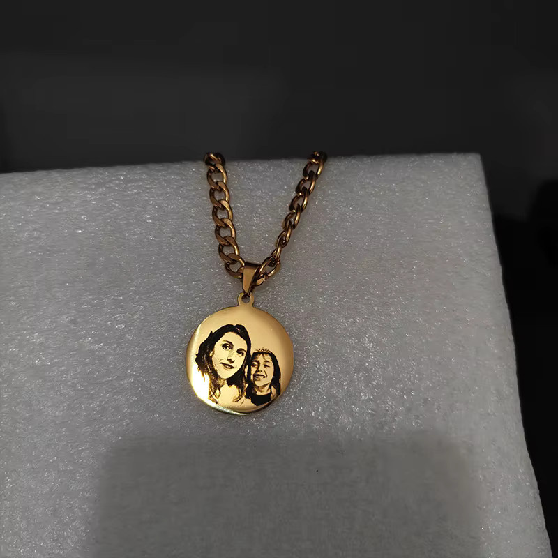 Stylisteel Halskette kubanische Kette, Edelstahl, Gold, Unisex - Bild 2
