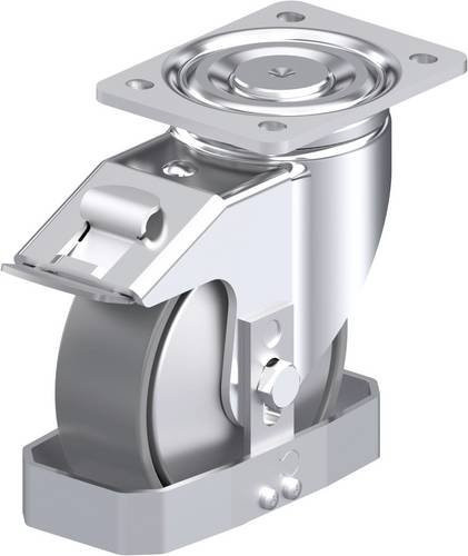 Blickle Stahlblech-Lenkrolle LH-PO 150G-FI-ELS-FA-FS in Silber, Rad-Durchmesser: 150 mm, Tragfähigkeit: 400 kg - Bild 1