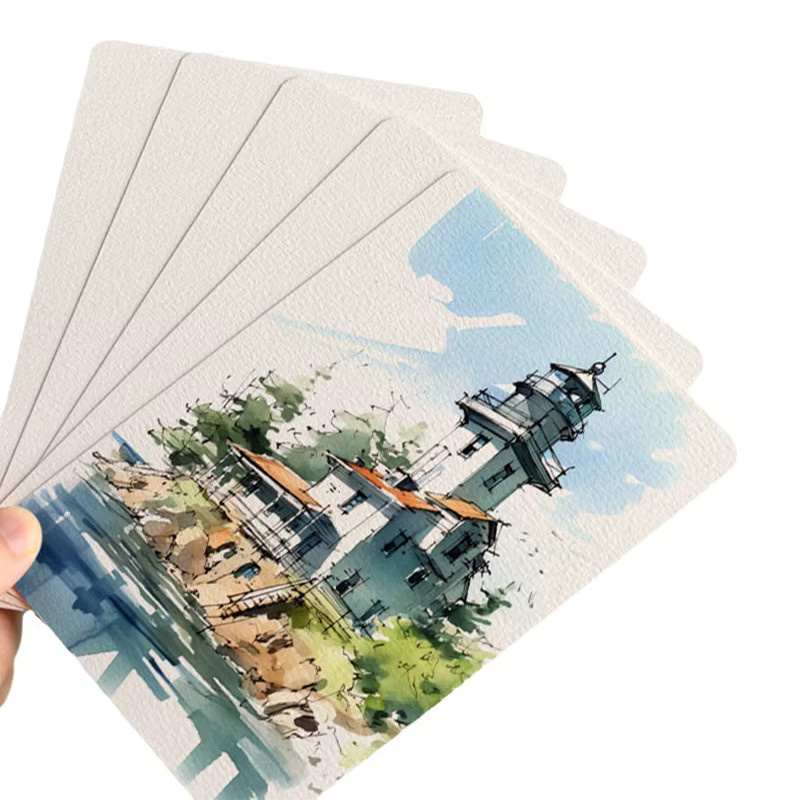 CHENJ Aquarellpapier Postkarten Set mit 25 Blatt in Weiß, 300 g/m² zum Malen und Zeichnen - Bild 2