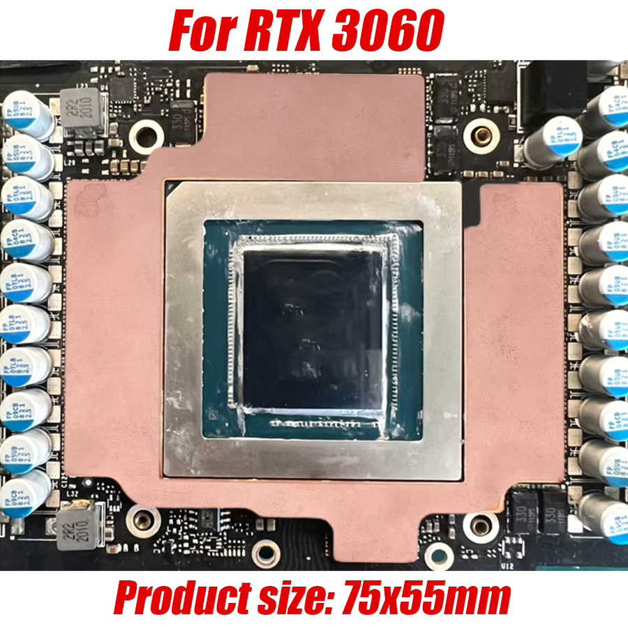 ANENG Kupfer Kühlkörper für GPU RAM mit 386,4 W/m.k Wärmeleitfähigkeit in Gold für RTX 3080 und RX GPU Kühlung inklusive Thermopad - Bild 4