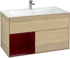 V&B Waschtischunterschrank Finion mit Regal links in Oak Veneer - Bild 1