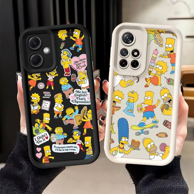 Handyhülle Soft Shell mit The Simpsons Cartoon Design für Xiaomi Redmi Note 13 Pro Plus 14 Pro 12 13 11 Pro 10S 12S 11S in Multicolour - Bild 1