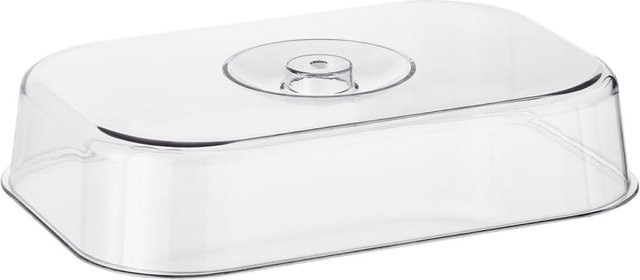 APS Abdeckhaube aus Polystyrol, rechteckig, transparent, B/T/H: 24,5 x 35,5 x 7,5 cm - Bild 1