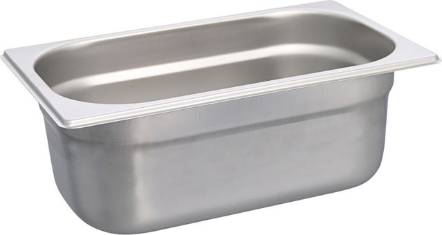 Schneider GN 1/4 Gastronormbehälter aus Edelstahl in Silber, Volumen: 2,7 l, Tiefe: 10 cm - Bild 1