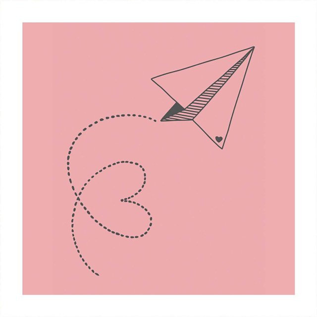 May&Berry Stempel Flieger rosa B: 3,5 cm, H: 4,5 cm - Bild 1