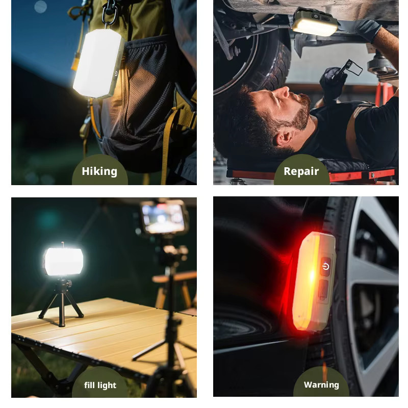 BALDR Tragbare Outdoor-Campinglaterne mit Magnet und wiederaufladbarem Akku in Schwarz - Bild 3