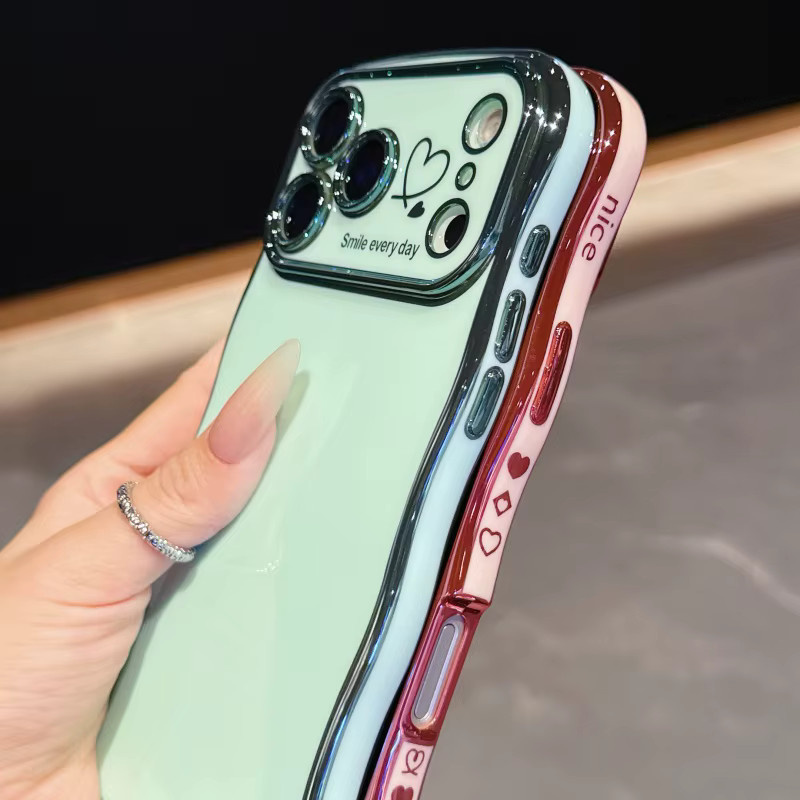 Galvanisierte Soft-Wave-Silikon-Schutzhülle für Apple iPhone 17 Air 16E 16 15 14 13 12 11 Pro Max - Bild 1