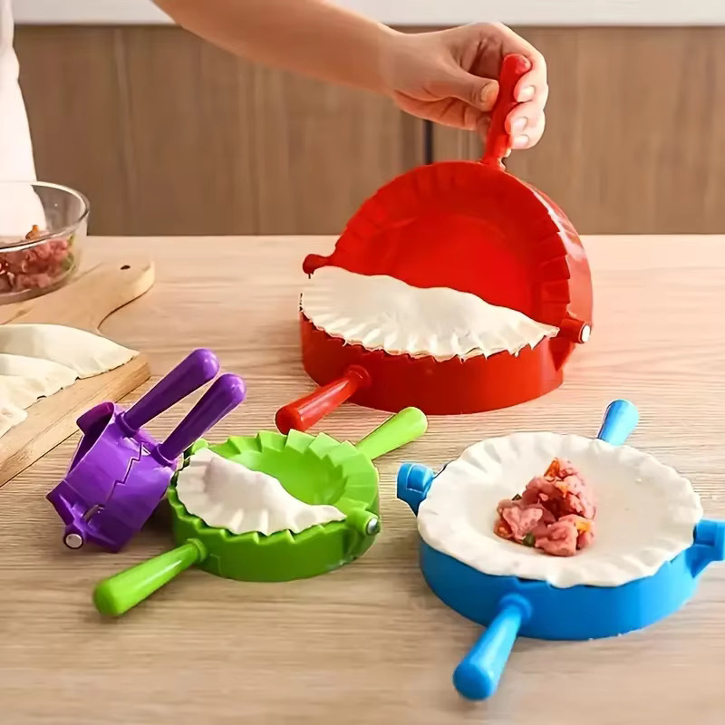 YOCITY 5-teiliges Teigtaschen-Former-Set aus Kunststoff in Rot für Ravioli und Kuchen als DIY Küchen-Backwerkzeug - Bild 4