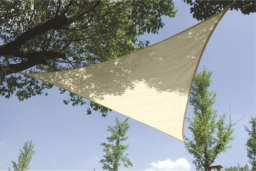 Perel Dreieck-Sonnensegel aus PE-Gewebe in Beige/Creme, B x B: 500 x 500 cm - Bild 3