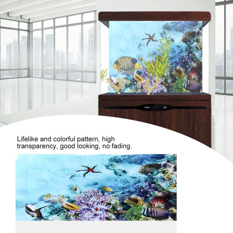 Dekorativer Aquariums-Hintergrund von Honor Electronics als PVC-Sticker mit Landschaftsmotiv, mehrfarbig, B: 61 cm - Bild 5