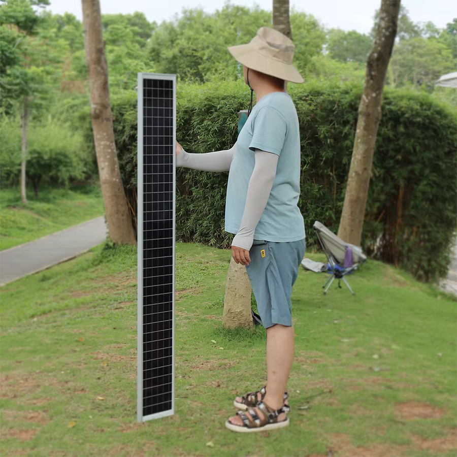WUZECK 50W Solarpanel 12V hocheffizientes monokristallines PV-Modul in Schwarz - Bild 4
