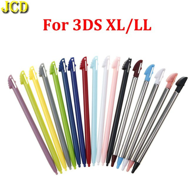 JCD 10er Set Teleskop Touch Pen aus Kunststoff und Metall in Weiss und Multicolour für Nintendo 3DS LL, XL und 3DSXL Spielkonsolen - Bild 1