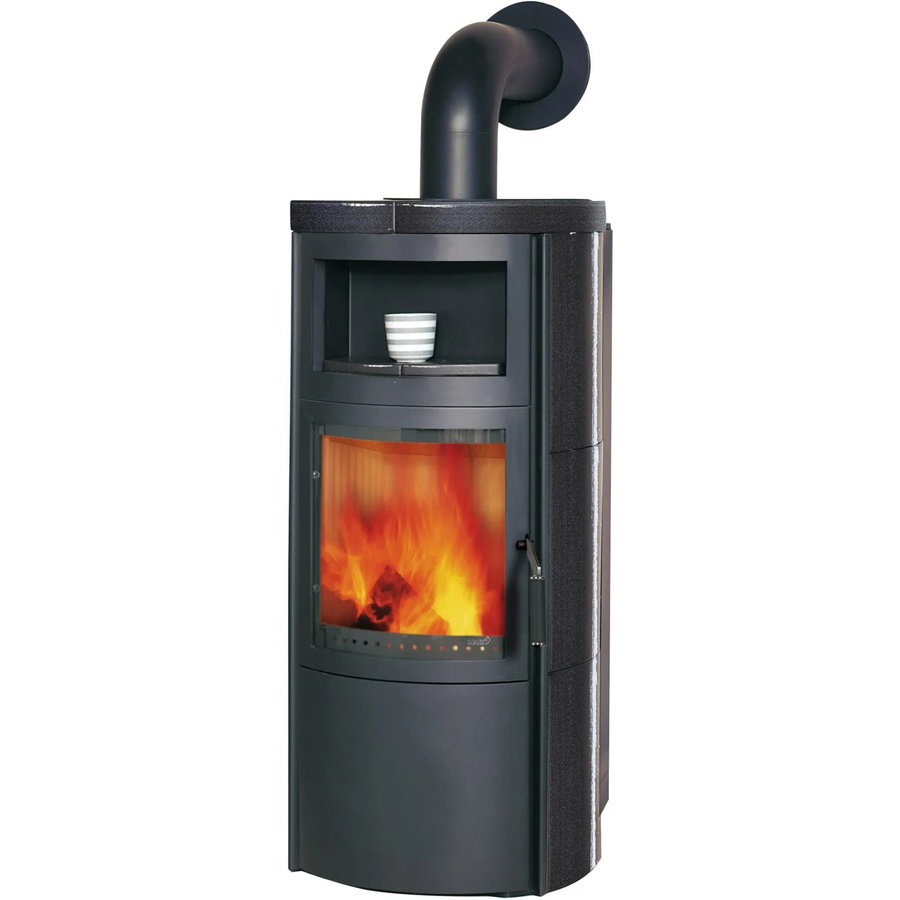 Hark Vito WW GT ECOplus Kaminofen wasserführend in Meteorschwarz mit Keramikofenkacheln, 8 kW - Bild 2