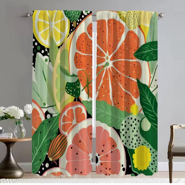 2er-Set Fruchtvorhänge als Moskitonetz und Raumteiler für Schlafzimmer, Wohnzimmer oder Küche, Mehrfarbig, B: 50 cm, H: 70 cm - Bild 1