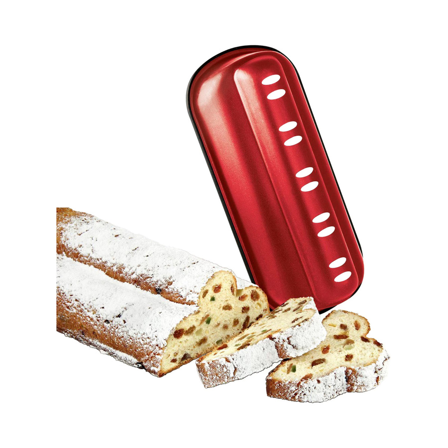 Zenker Stollen-Backform aus Stahl mit Antihaftbeschichtung, Rot, B/T/H: 33,5 x 15,5 x 7,5 cm - Bild 2