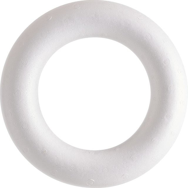 VBS Styroporring in Weiß für Weihnachten, Durchmesser: 20 cm - Bild 1
