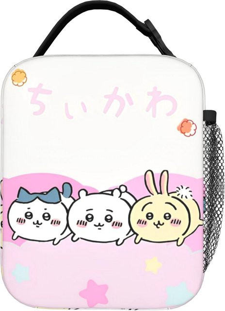 Bandai Chiikawa Hachiware Isolierte Lunchtasche aus Stoff, Auslaufsicher und Wiederverwendbar, Mehrfarbig - Bild 1