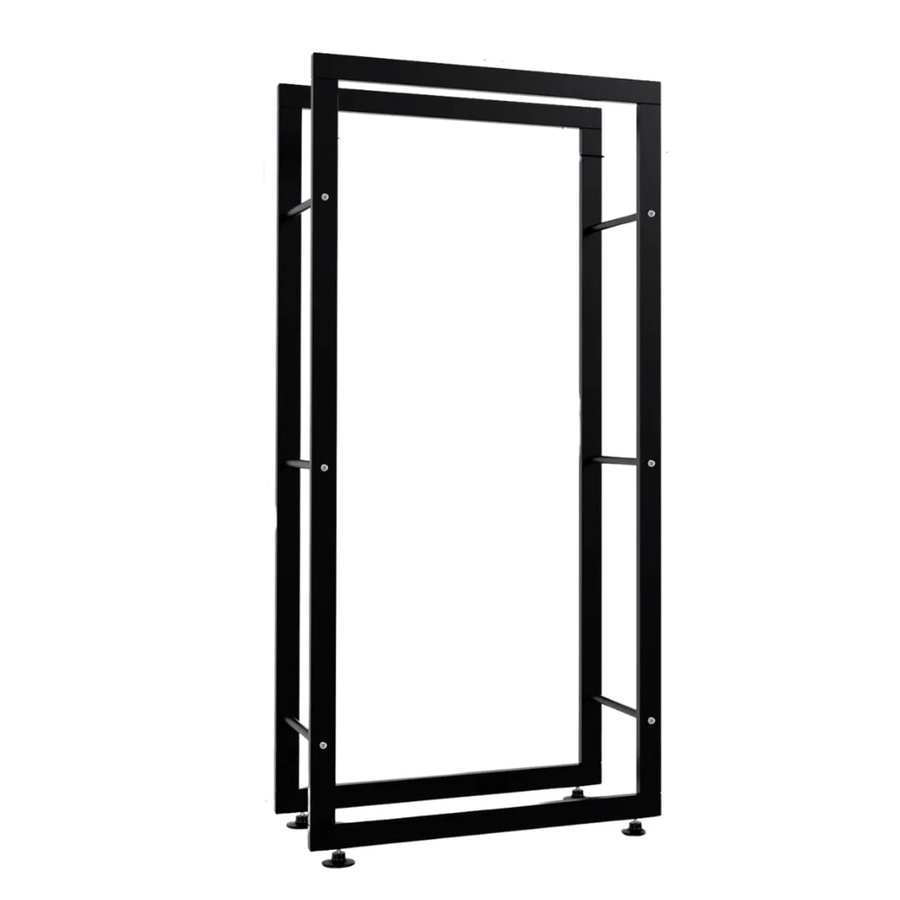 DELUKE Kaminholzregal aus Metall in Schwarz für den Innenbereich, B/T/H: 60 x 25 x 125 cm - Bild 2