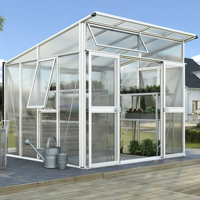Vitavia Gewächshaus Aphrodite 7800 in Weiß mit 10 mm HKP und 7,8 m² Fläche - Bild 1