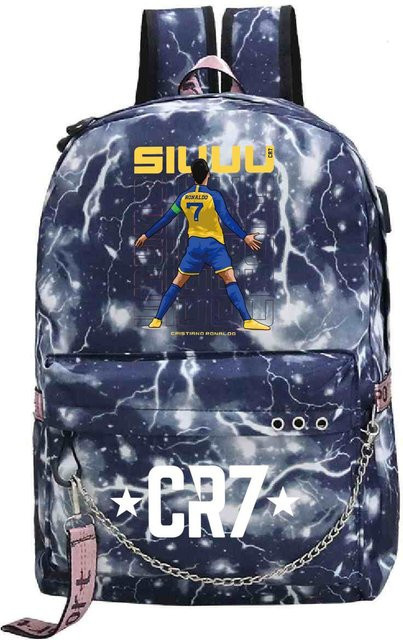 3-teiliges Schulrucksack-Set in Blau aus Oxford-Stoff mit Schultasche, Schultergurt und Federmäppchen - Bild 1