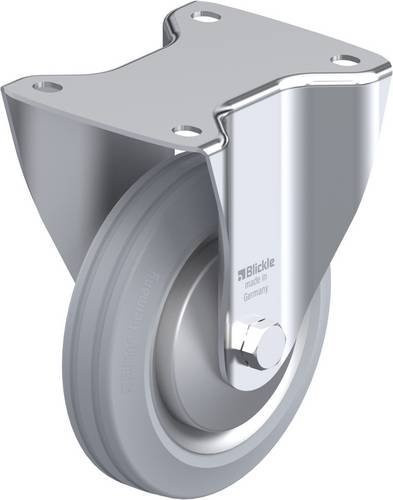 Blickle Bockrolle 150R-SG-FA in Grau aus Stahl mit 150 mm Rad-Durchmesser und 135 kg Tragfähigkeit - Bild 1