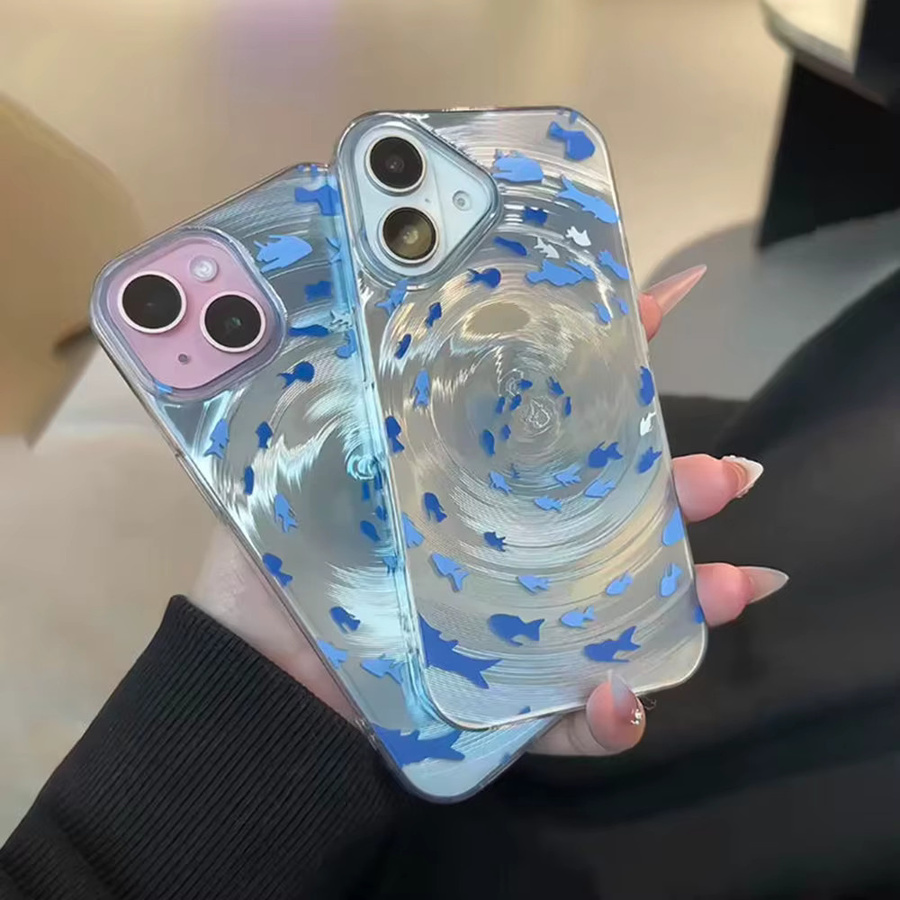 Stoßfeste Silikon-Handyhülle mit Laser-Vortex-Design für iPhone 11 bis iPhone 17 Pro Max von AKABEILA - Bild 2