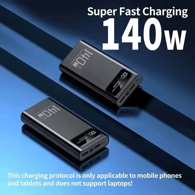 Lenovo 140W Hochleistungs-Powerbank mit 50000 mAh und LED-Digitalanzeige in Schwarz oder Weiß für iPhone und Samsung - Bild 6