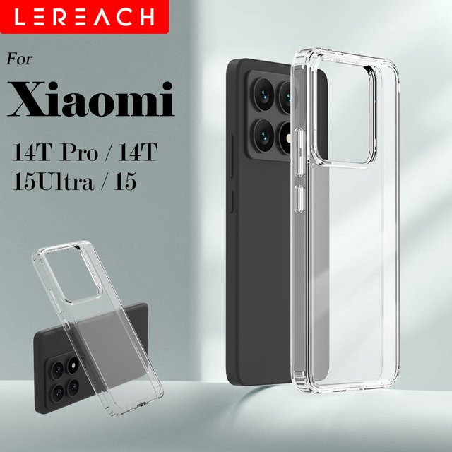 Lereach Handyhülle für Xiaomi 15 Ultra und Mi 14T Pro, transparent, ultra-dünn, stoßfest und kratzfest - Bild 1