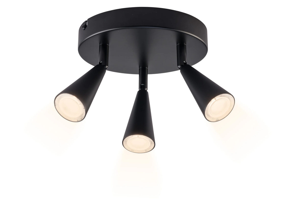 LIVARNO FREYA Wand- und Deckenschiene mit 3 LED-Spots in Schwarz, verstellbar, warmweiß - Bild 2