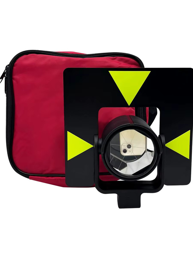 Leica Einzelprisma GPH1 GPR1 Schwarz Versilbert mit weicher Tasche für Totalstationen und Vermessungsinstrumente - Bild 4