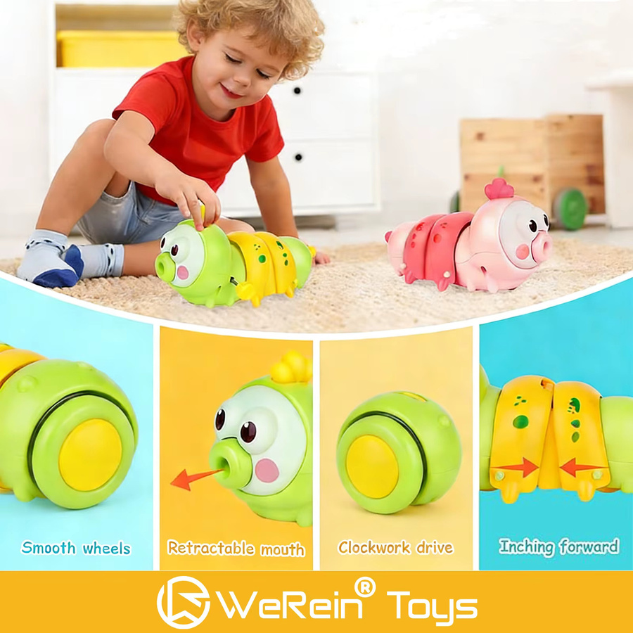 werein Krabbel-Raupe-Spielzeug, Federbetrieben, Tiere, Bunt / Mehrfarbig - Bild 2