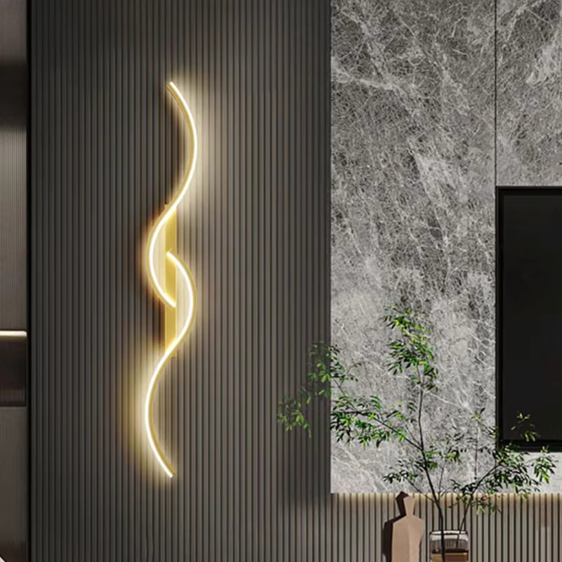Sanoni Moderne LED Wandleuchte in Schwarz und Gold für Wohnzimmer, Esszimmer oder Schlafzimmer - Bild 1