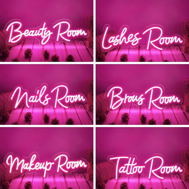 ZHAOPAILAO Neon LED Zeichen Wimpern in Pink für Zimmer und Outdoor zur Wanddekoration - Bild 1