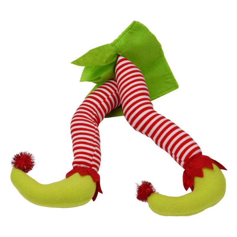 TOMTOP JMS Weihnachtself als hängende Weihnachtsdekoration aus Textil, mehrfarbig - Bild 4