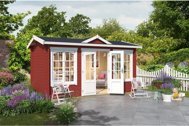 Lasita Maja Gartenhaus Kensington in Schwedenrot, B/H/T: 292,1 x 239,4 x 292,1 cm - Bild 1