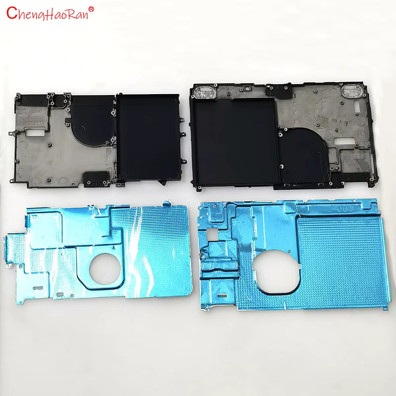 Nintendo Switch NS Lite und OLED Ersatzteil Set aus Aluminium: Internes Hitzeschild und mittlerer Rahmen in Blau - Bild 3