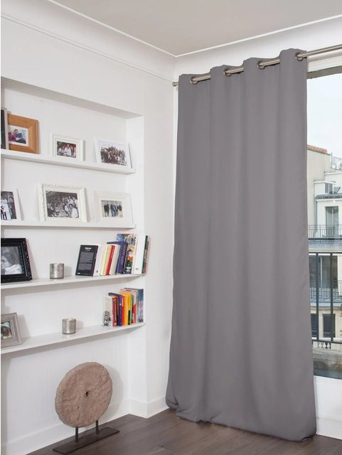 Moondream Verdunkelungsvorhang Grau mit Ösen, Höhe: 260 cm, Breite: 145 cm - Bild 1