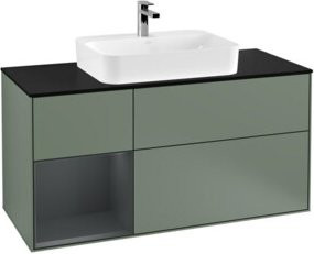 V&B Waschtischunterschrank Finion in Lackoptik, Breite: 120 cm, Tiefe: 50,1 cm, Höhe: 50,1 cm - Bild 1