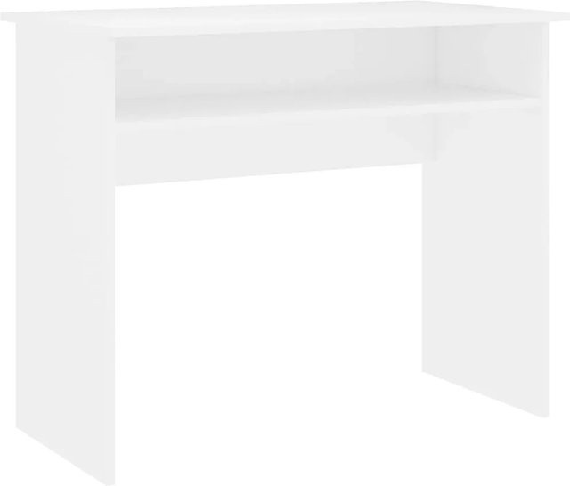 vidaXL Schreibtisch in Weiß aus Holzwerkstoff für Büro und Kinderzimmer, B/T/H: 90 x 50 x 74 cm - Bild 1