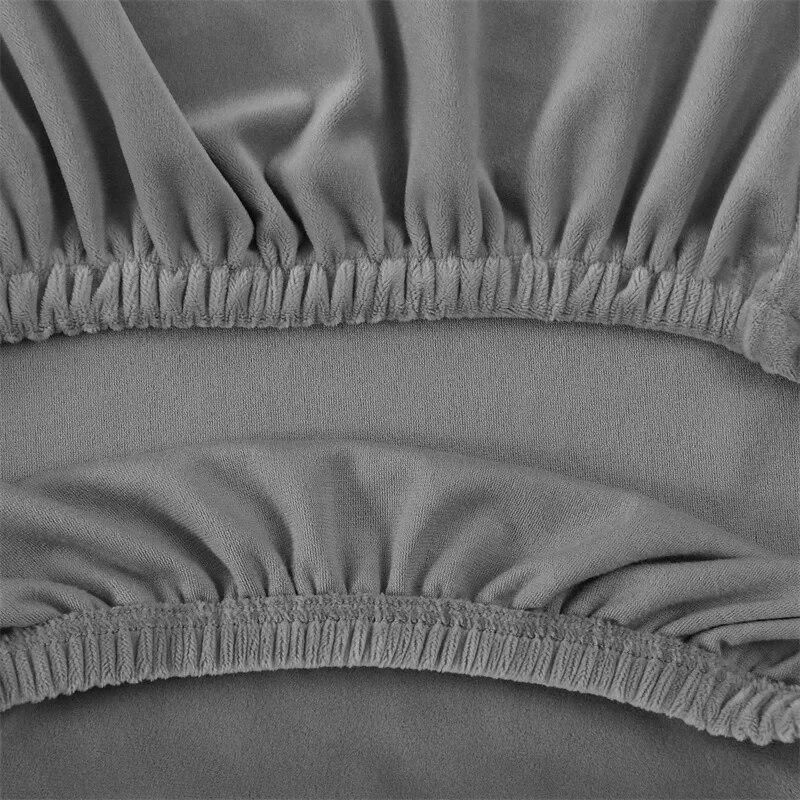 BC-Warm Home Stuhlbezug aus Samt in XL-Größe mit hoher Rückenlehne, elastischer Spandex-Bezug für Esszimmerstühle, einfarbig - Bild 2